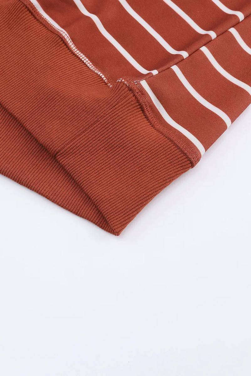 Stripe Printed Long Sleeve Top
