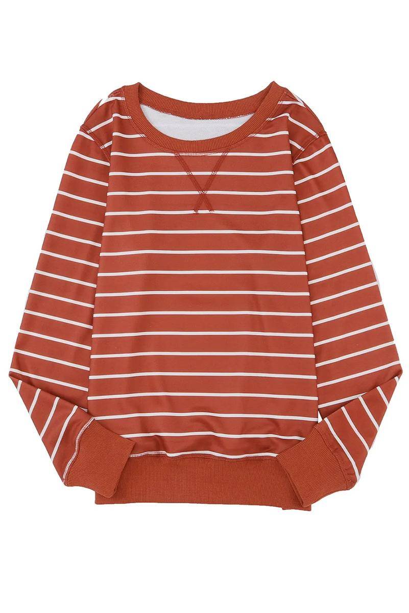 Stripe Printed Long Sleeve Top