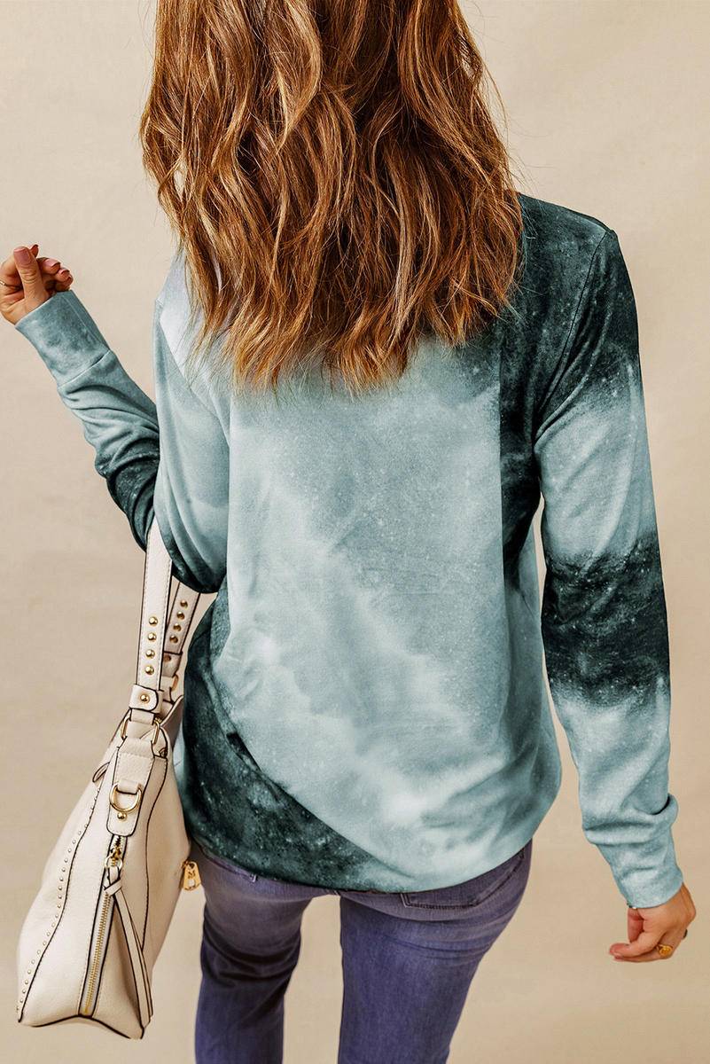 Tie Dye BAD WITCH VIBES Graphic Long Sleeve Top