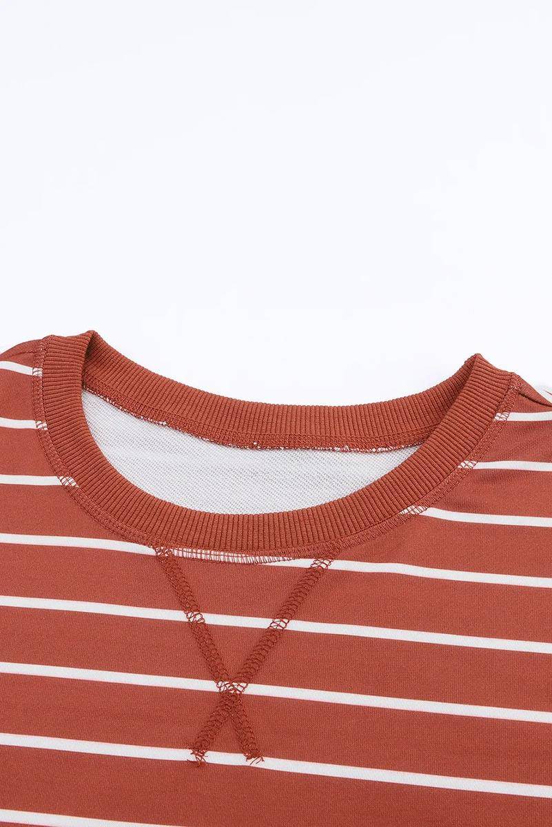 Stripe Printed Long Sleeve Top