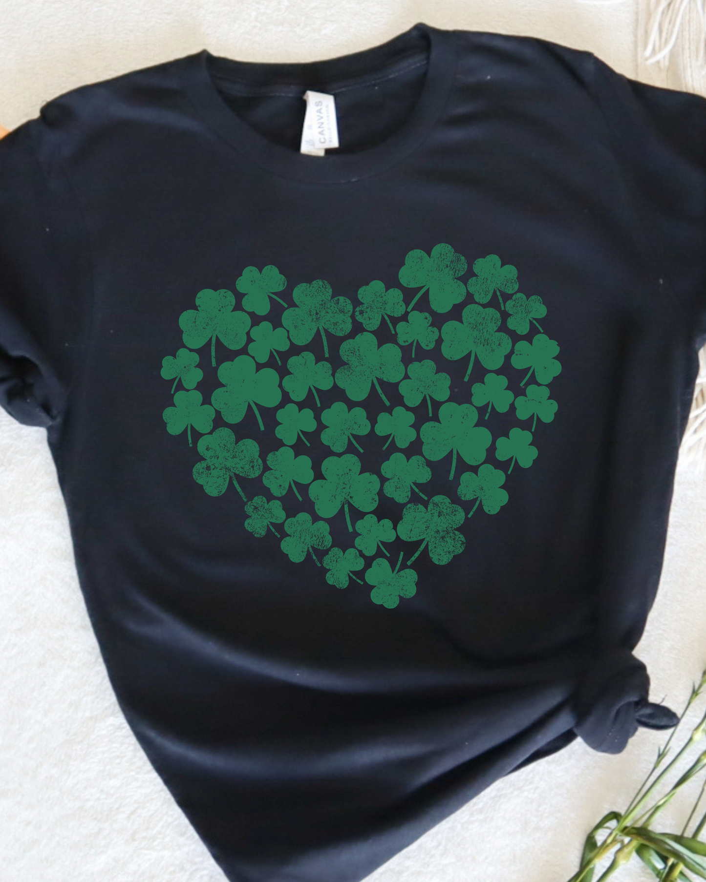 SHAMROCK HEART TEE (BELLA CANVAS)