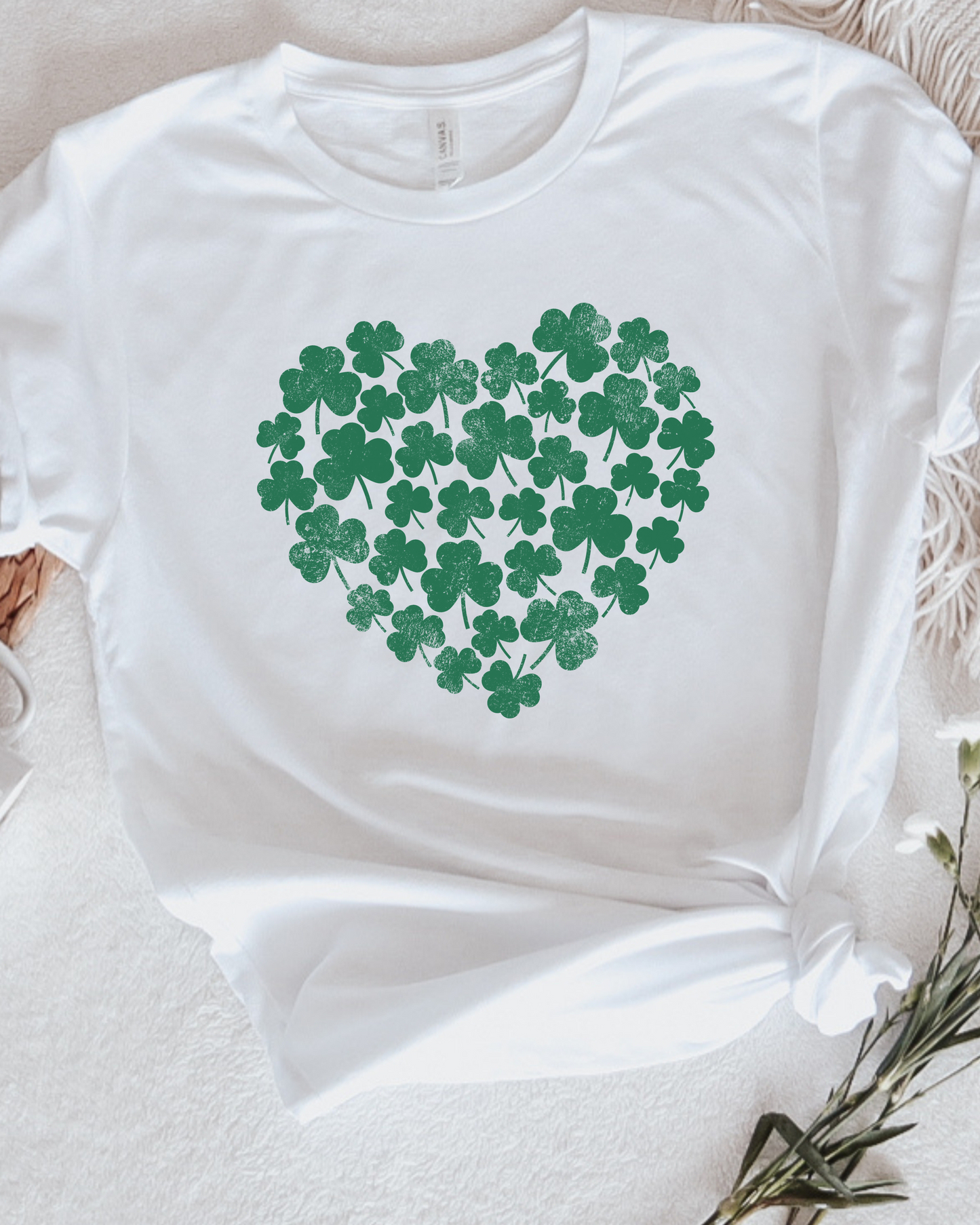 SHAMROCK HEART TEE (BELLA CANVAS)